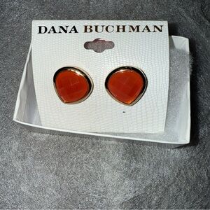 Dana Buchman Orange Tear Drop Carnelian Stone Priced Earrings